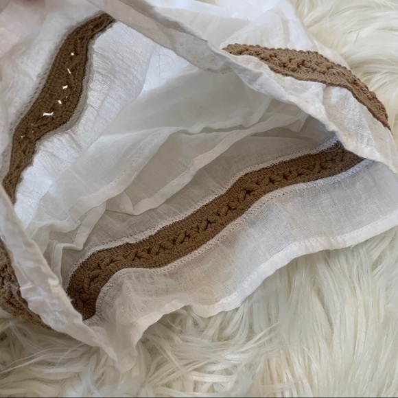 Barok linen ruffle lace shorts boho romper small - Picture 9 of 13